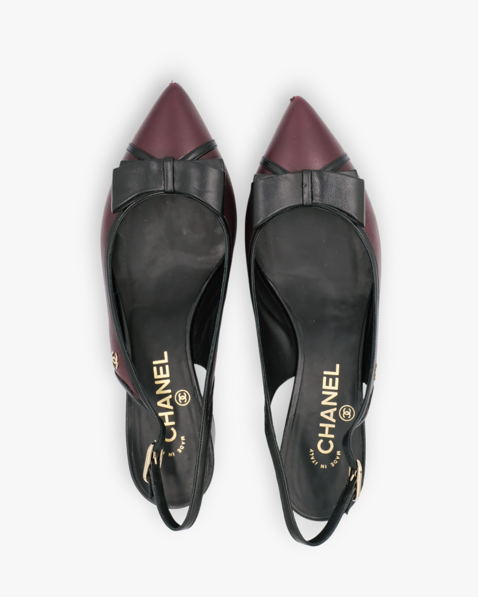 Chanel slingbacks black deals