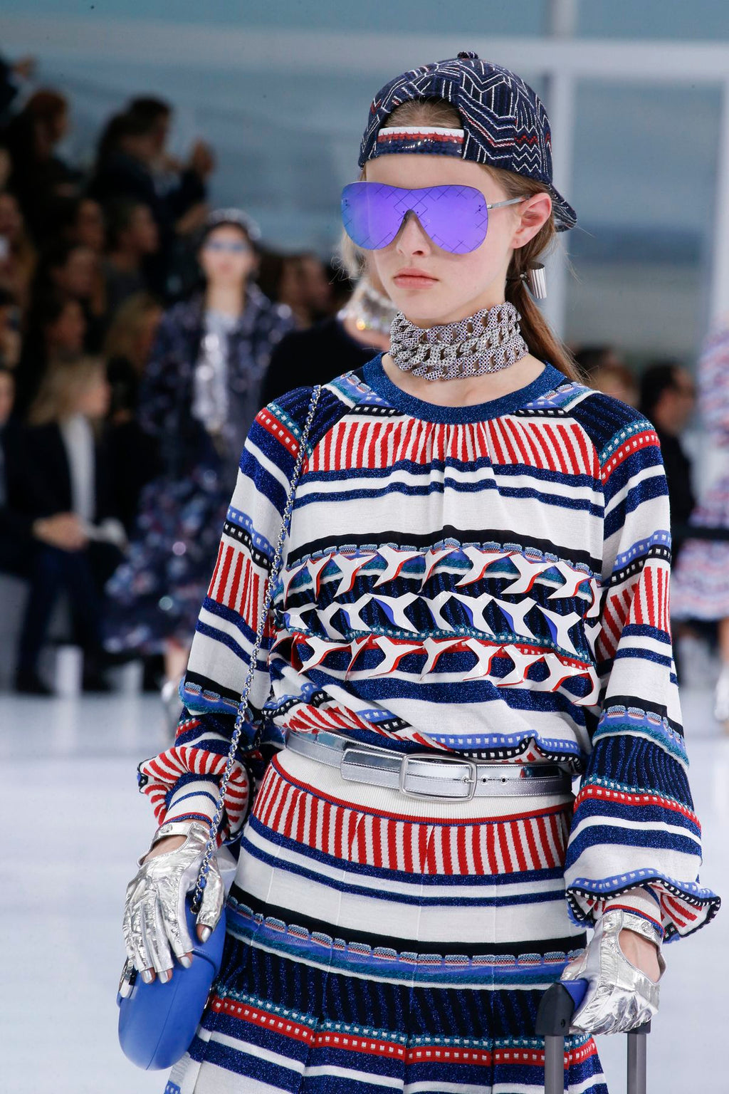 Chanel Runway SS2016 Runway Shield Purple Mirror okulary przeciwsłoneczne