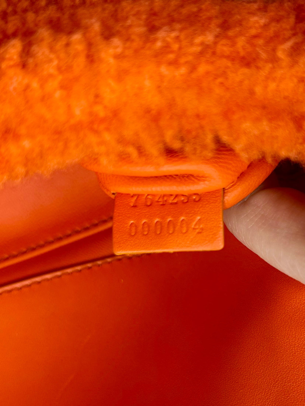 Torebka Gucci Horsebit Chain z pomarańczowej wełny merino Gucci