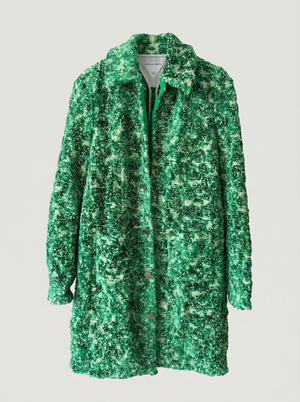 Bottega Veneta Daniel Lee FW21 coat – chenille tweed, animal print, size 40 IT