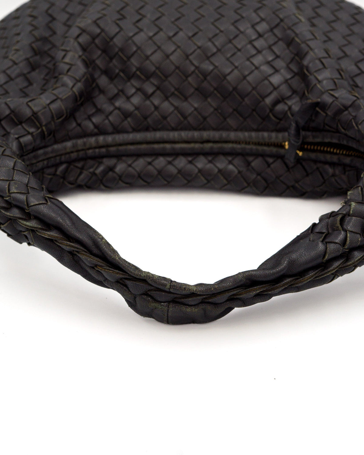 Bottega Veneta Intrecciato Hobo Small czarna Bottega Veneta