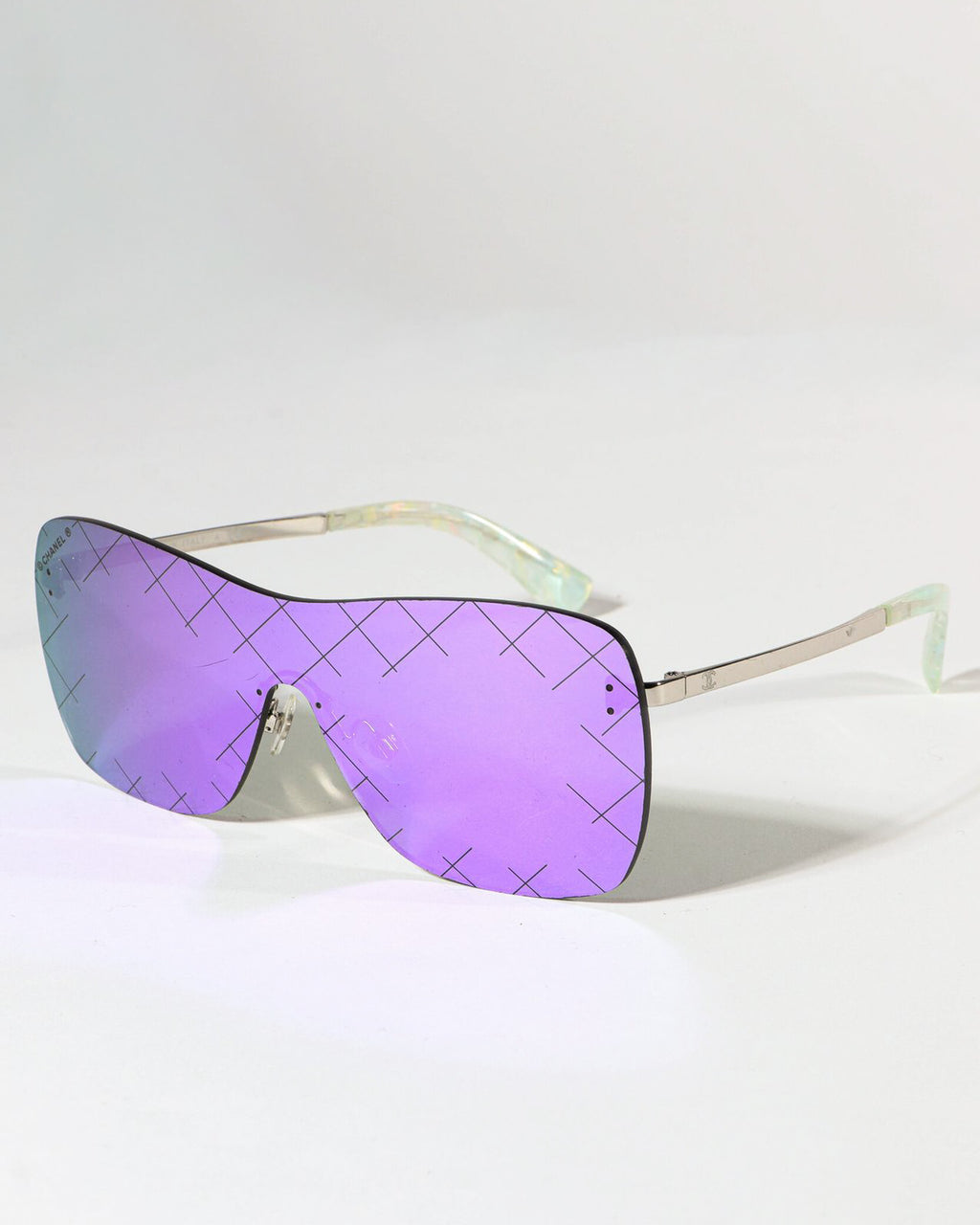 Chanel Runway SS2016 Runway Shield Purple Mirror okulary przeciwsłoneczne
