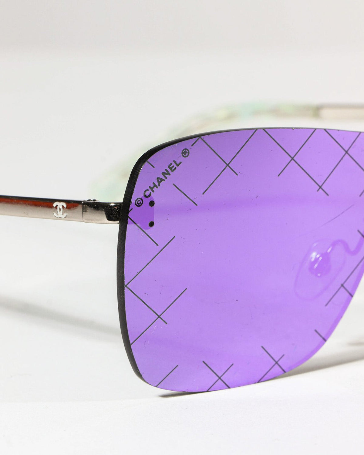 Chanel Runway SS2016 Runway Shield Purple Mirror okulary przeciwsłoneczne Chanel