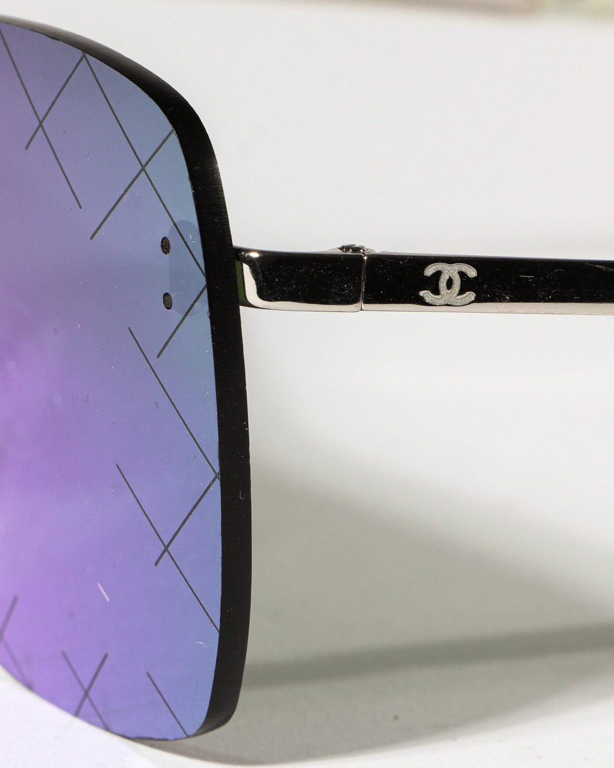 Chanel Runway SS2016 Runway Shield Purple Mirror okulary przeciwsłoneczne Chanel