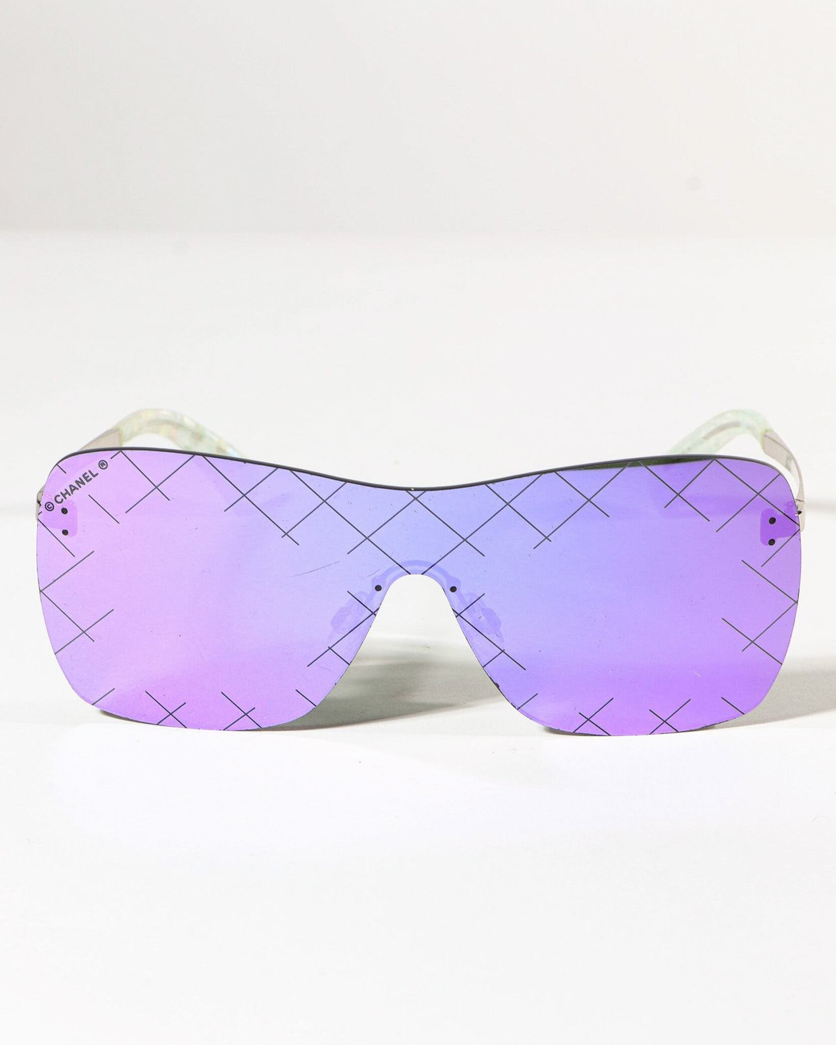 Chanel Airlines Runway SS2016 Runway Shield Purple Mirror