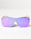 Chanel Runway SS2016 Runway Shield Purple Mirror okulary przeciwsłoneczne Chanel