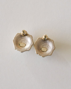 Chanel pearl earrings with gold CC logo (2018)