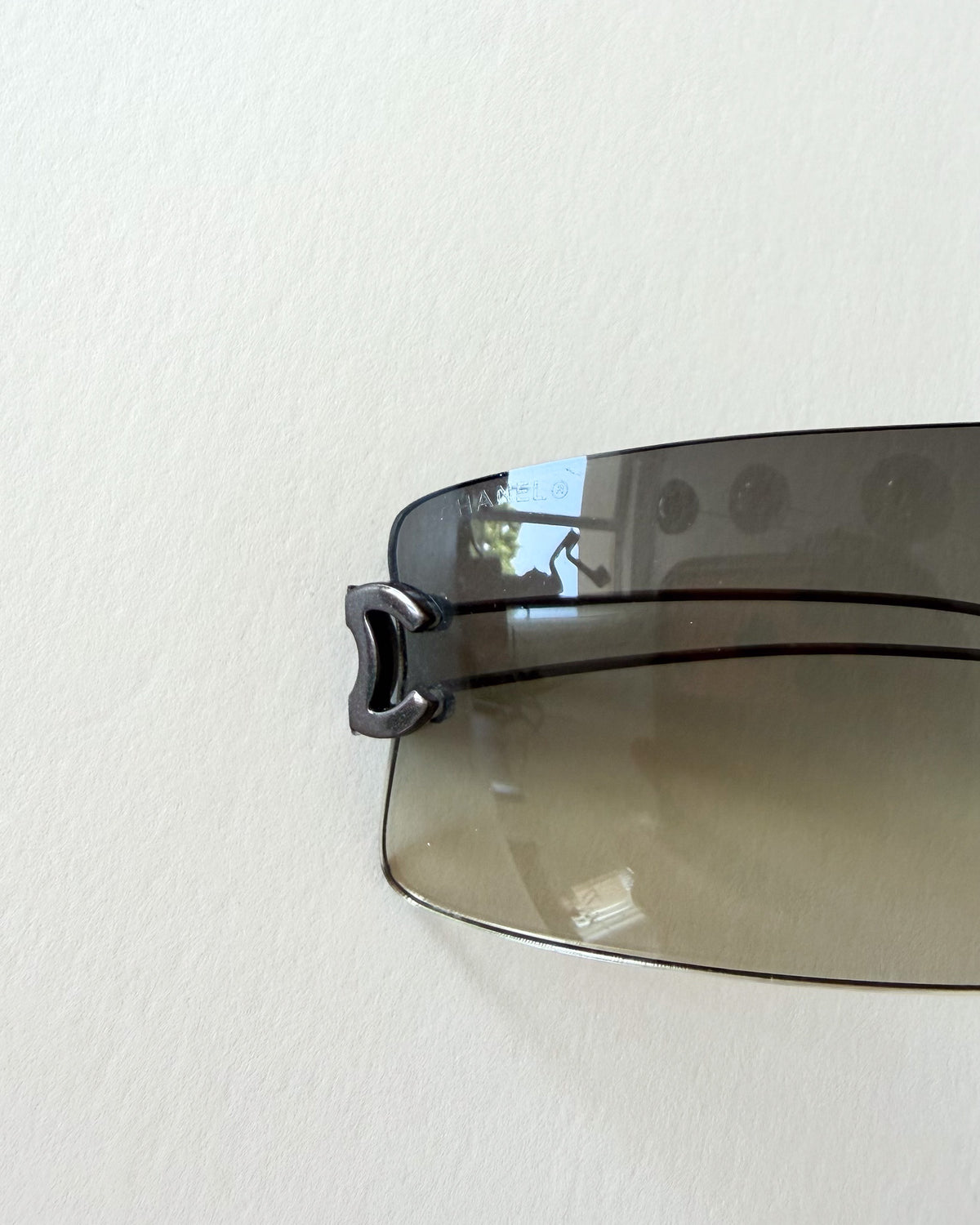 Okulary Chanel Y2K rimless, srebrne, logo CC, era Karla Lagerfelda