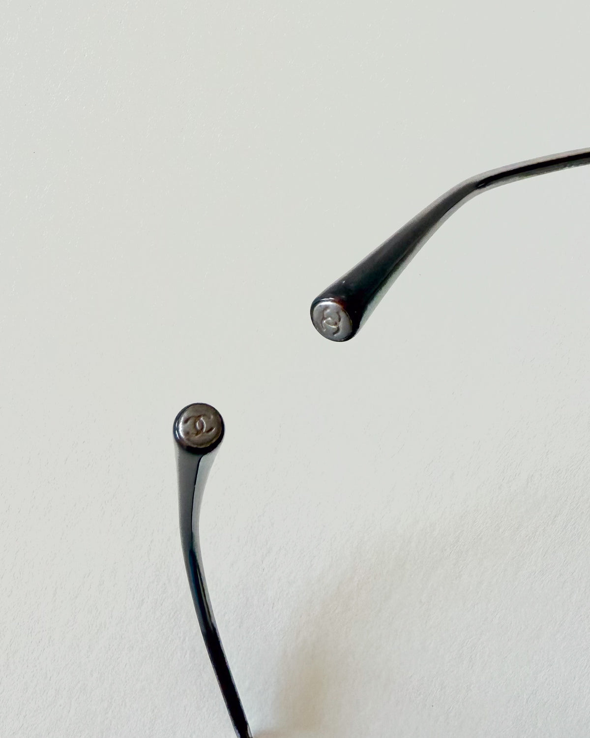 Okulary Chanel Y2K rimless, srebrne, logo CC, era Karla Lagerfelda