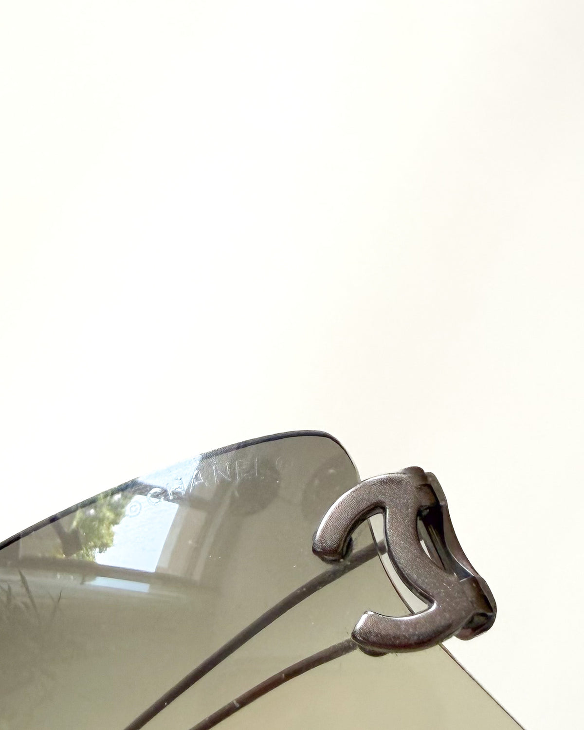 Okulary Chanel Y2K rimless, srebrne, logo CC, era Karla Lagerfelda