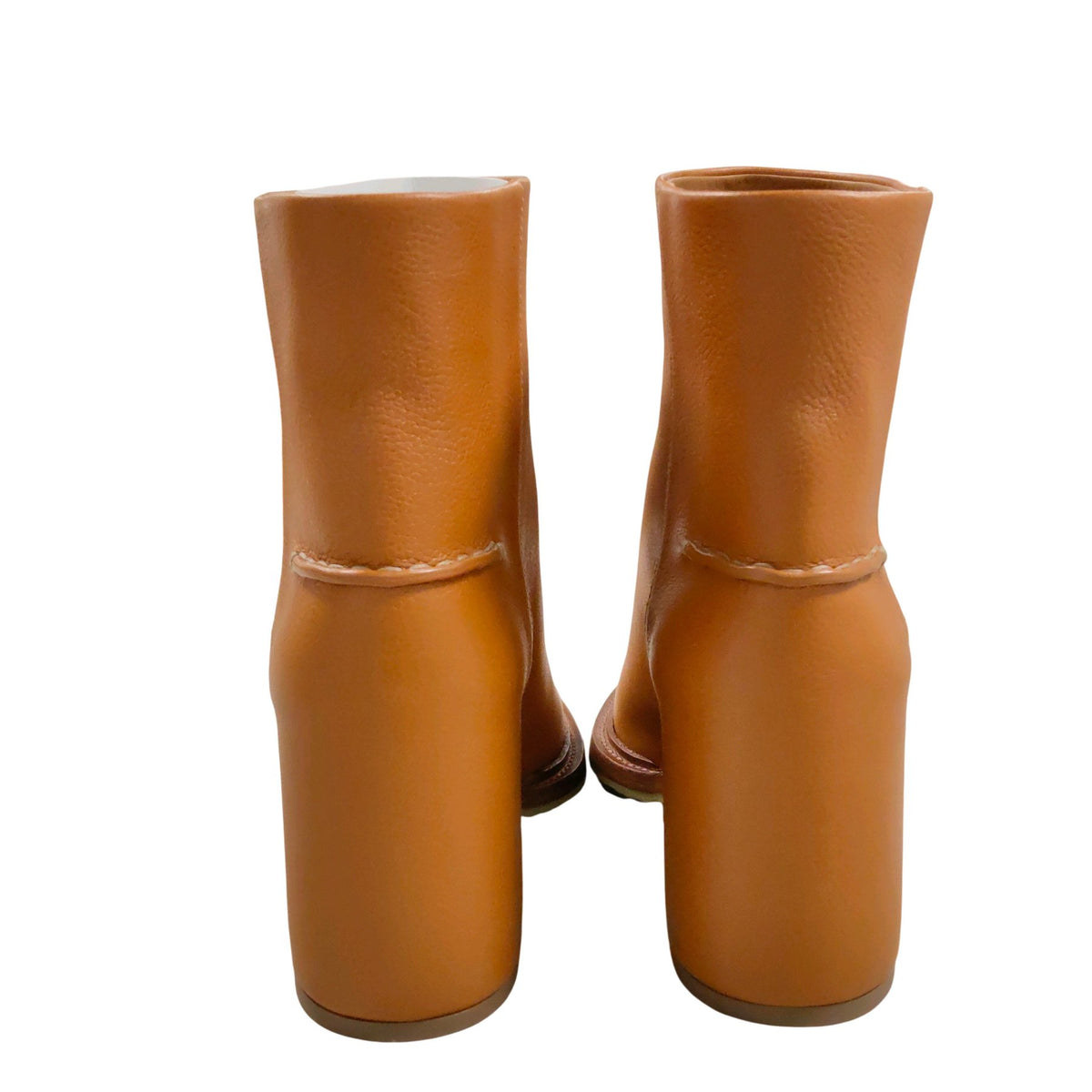 Botki Chloé Edith, skóra cielęca camel, obcas 75 mm, rozmiar 38 (odpowiada 37)
