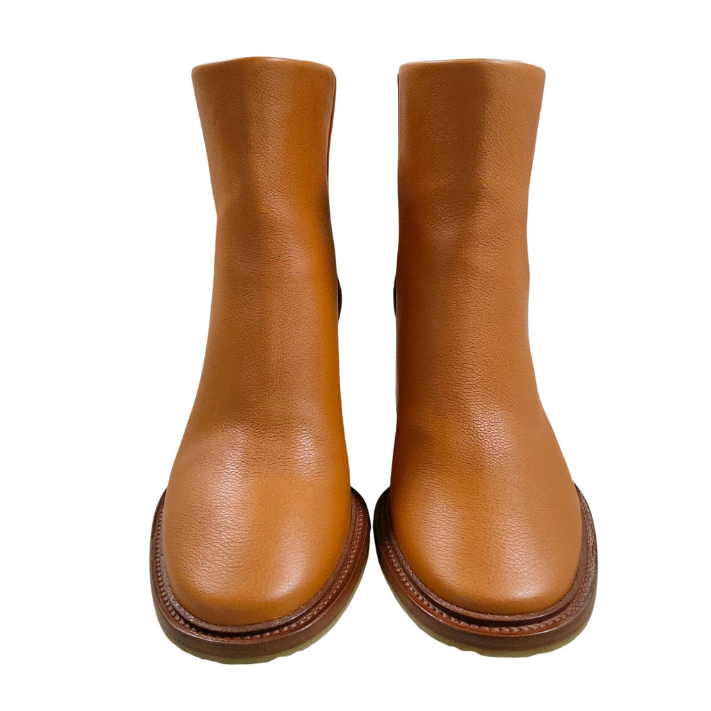 Botki Chloé Edith, skóra cielęca camel, obcas 75 mm, rozmiar 38 (odpowiada 37)
