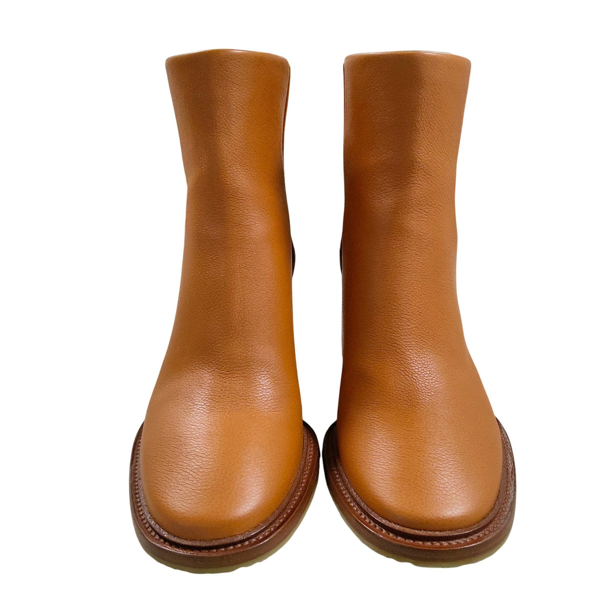 Botki Chloé Edith, skóra cielęca camel, obcas 75 mm, rozmiar 38 (odpowiada 37)