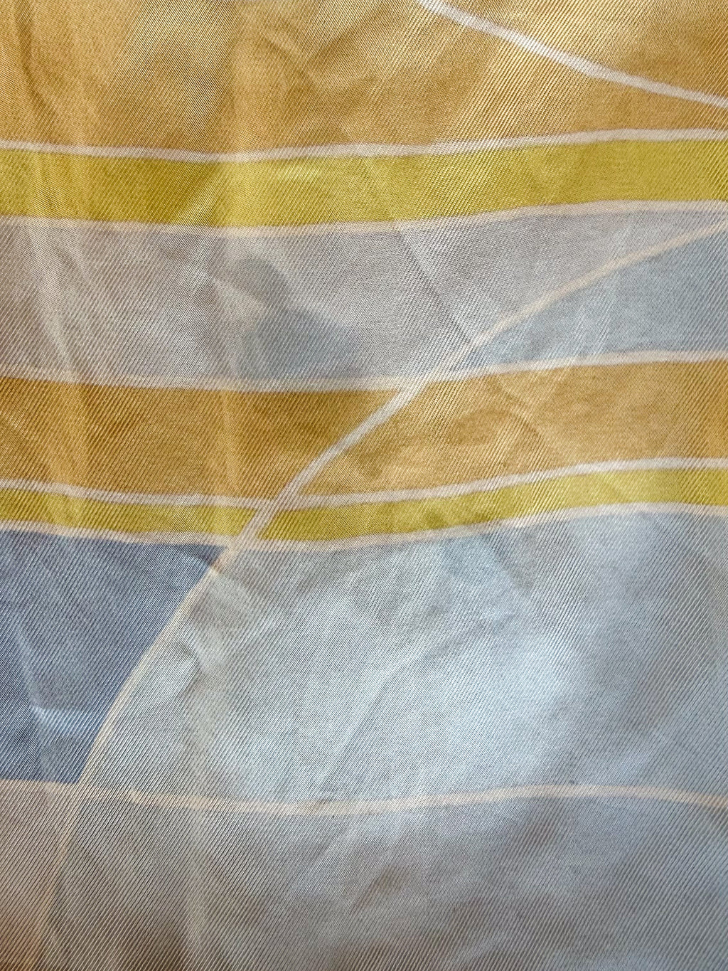 Écharpe Dior vintage en soie, motif géométrique à cercles, années 80