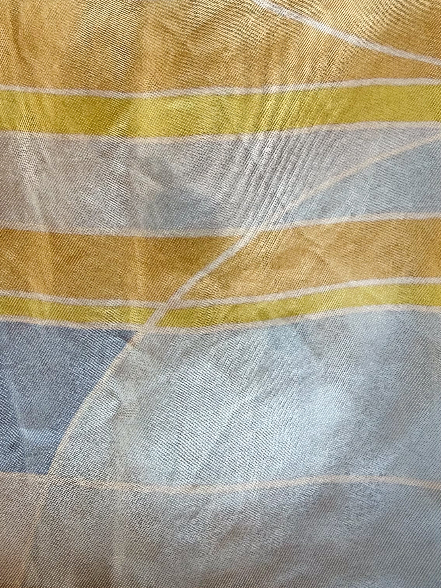 Écharpe Dior vintage en soie, motif géométrique à cercles, années 80