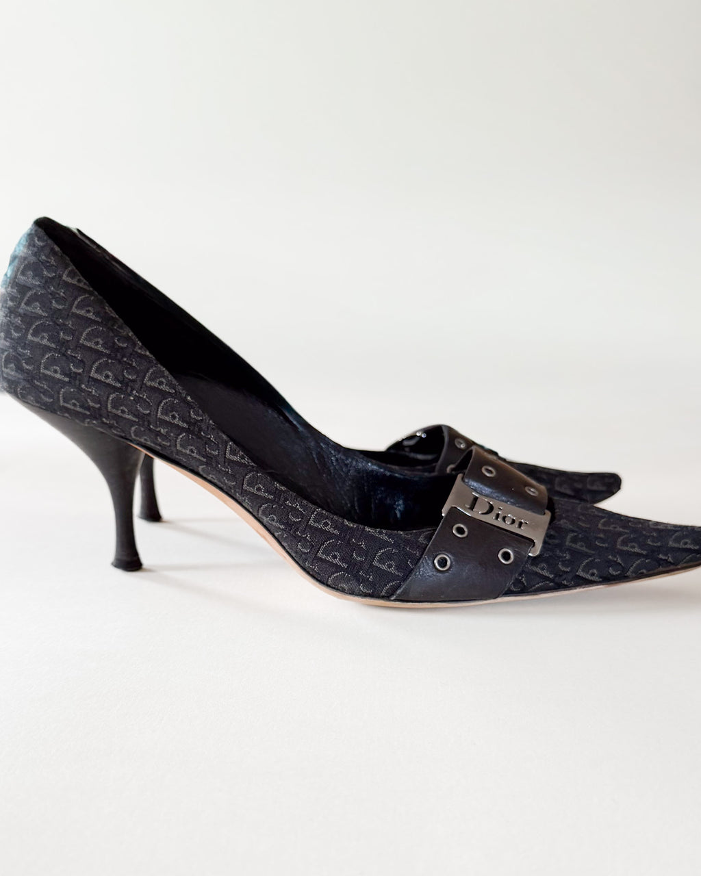 Dior D-Stiletto Diorissimo Black Heels, size 40.5