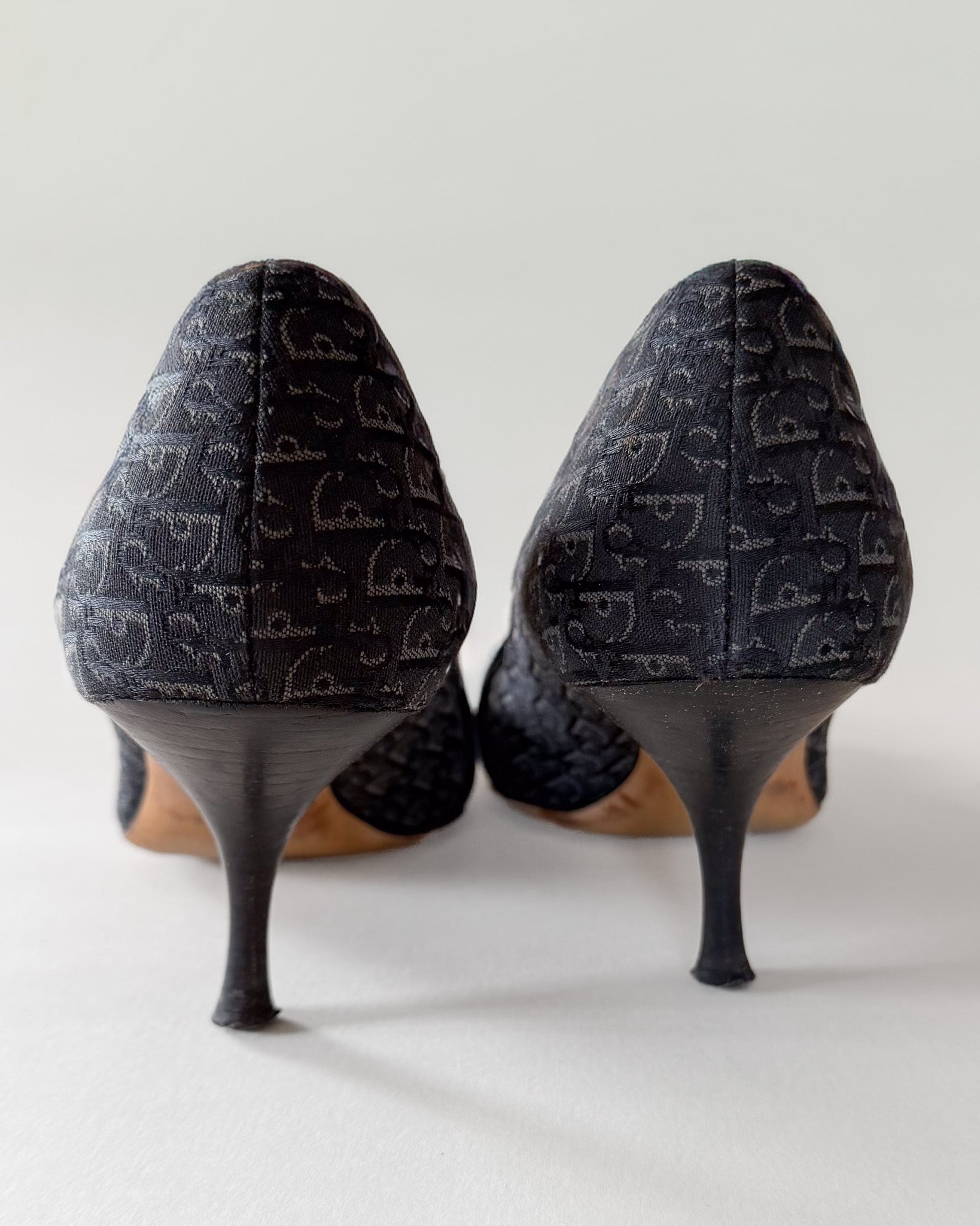 Dior D-Stiletto Diorissimo Black Heels, size 40.5