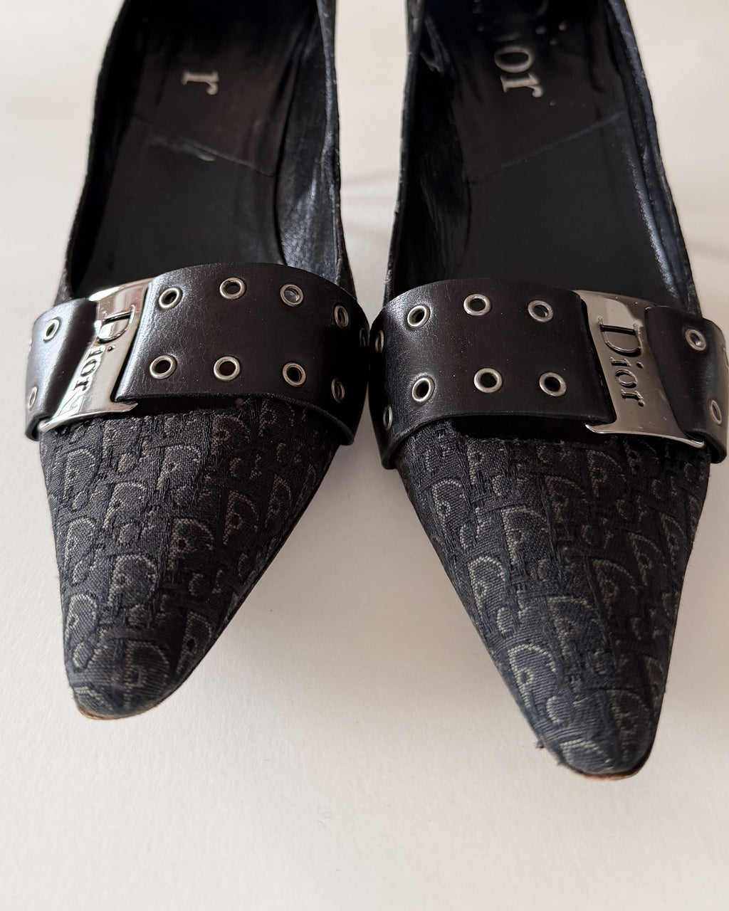 Dior D-Stiletto Diorissimo Black Heels, size 40.5