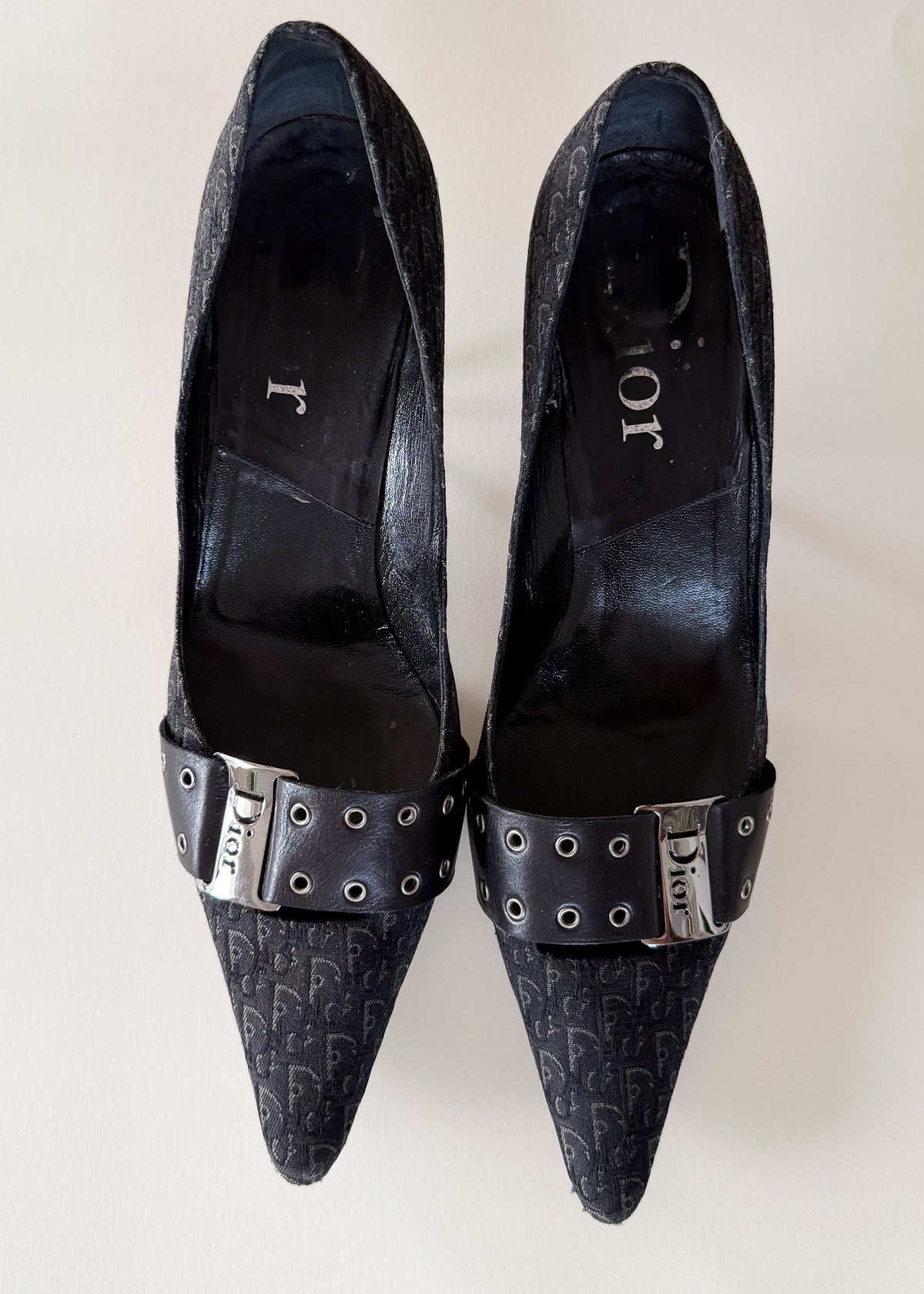 Szpilki Dior D-Stiletto Diorissimo, czarne, rozmiar 40,5