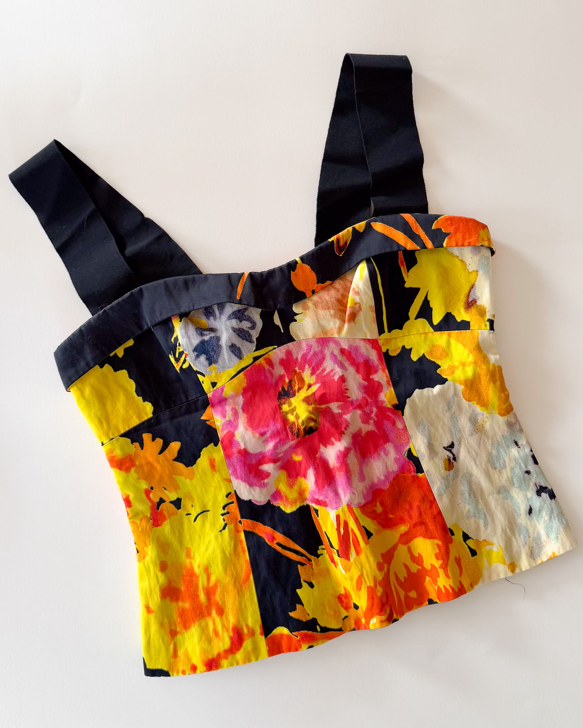 Top bustier Dries Van Noten x Christian Lacroix SS20 – fleurs, taille 36