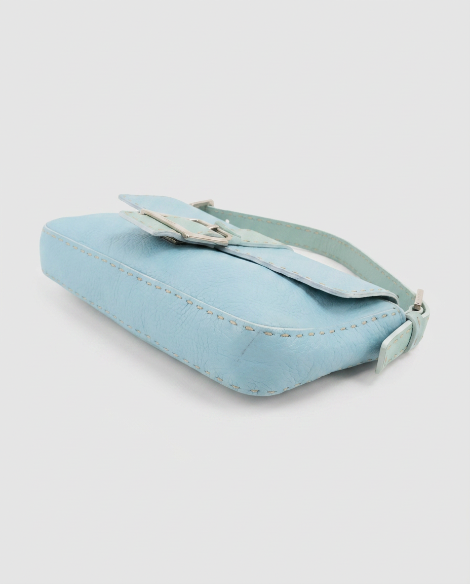 Fendi Baguette Selleria Sky Blue Bag 2000s