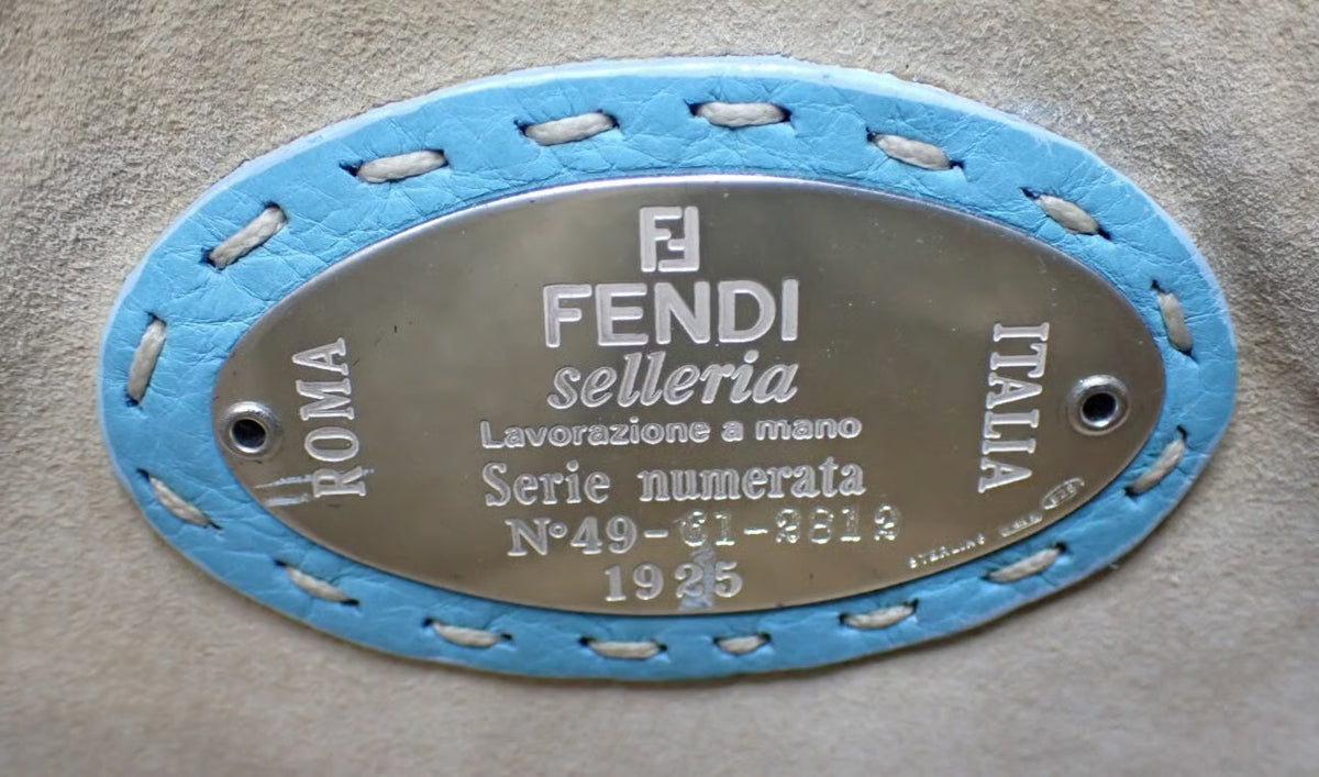 Fendi Baguette Selleria Sky Blue Bag 2000s
