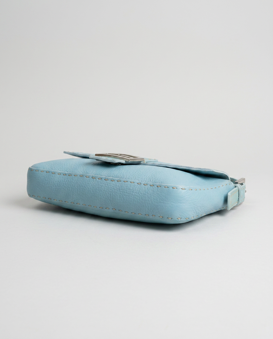 Fendi Baguette Selleria Sky Blue Bag 2000s