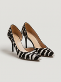 Szpilki Gucci D'Orsay zebra, pony hair, rozmiar 39