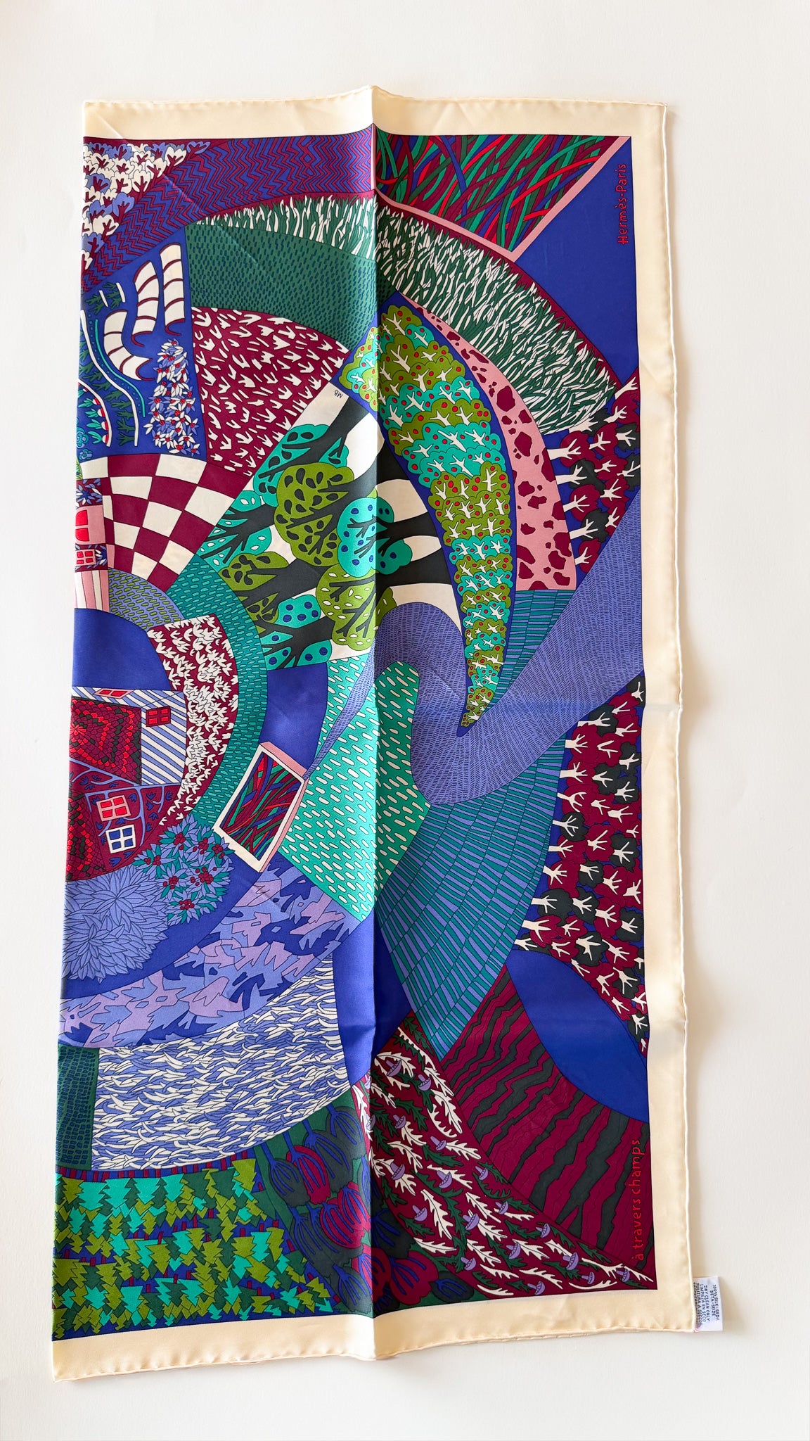 Chusta Hermès À Travers Champs, edycja limitowana 2018, 90 cm