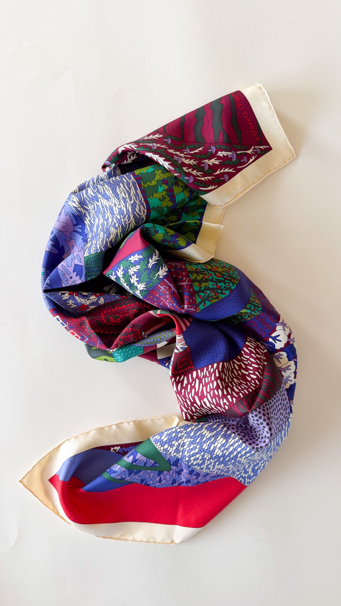 Chusta Hermès À Travers Champs, edycja limitowana 2018, 90 cm