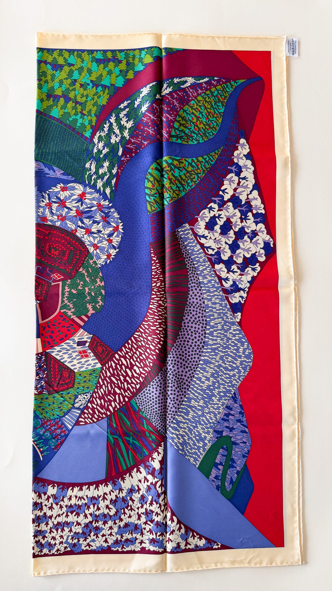 Chusta Hermès À Travers Champs, edycja limitowana 2018, 90 cm