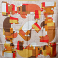 Hermès Échec au Roi scarf – beige, brown, red, chess motif, 90 cm