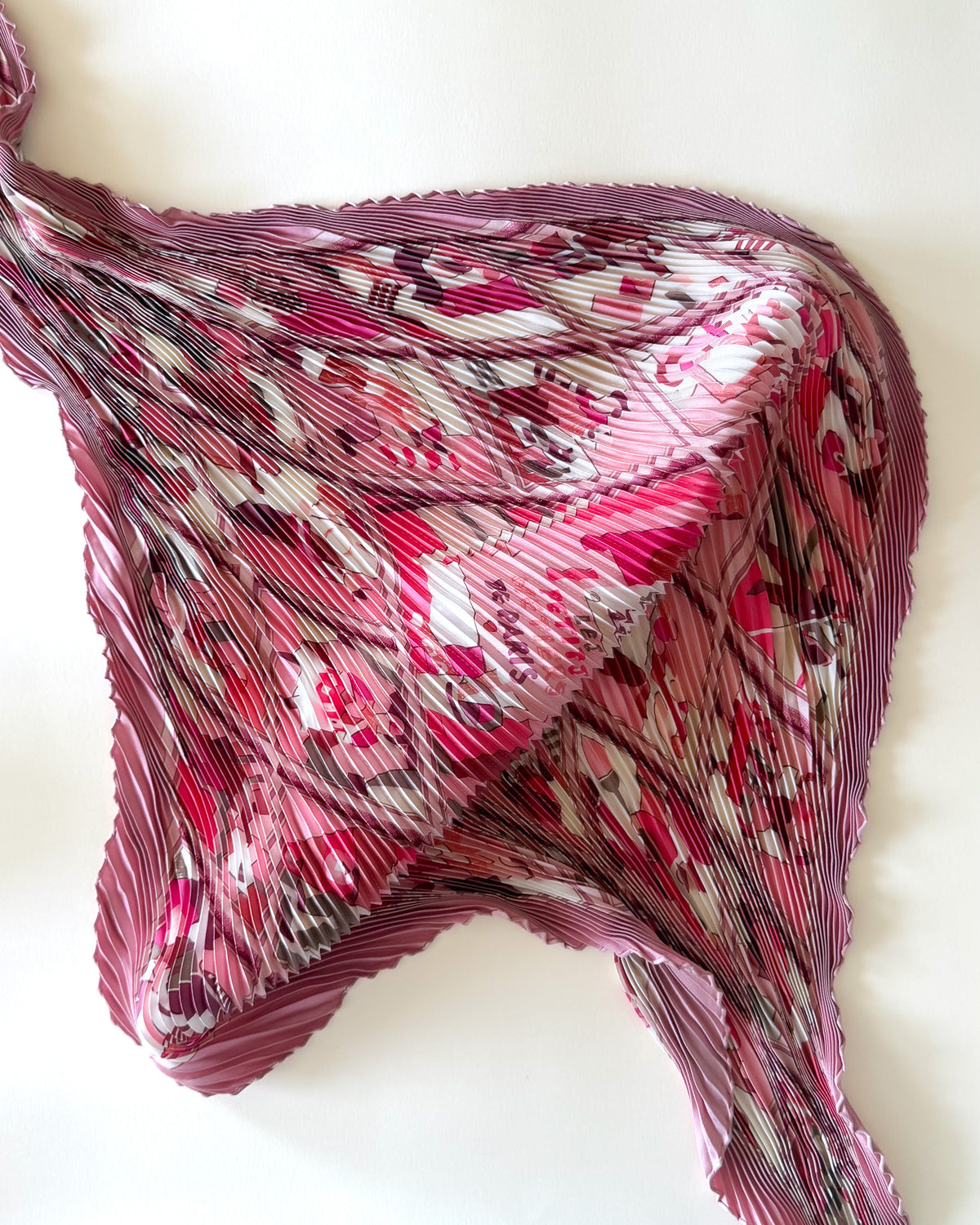 Hermès Les Petits Métiers de Paris scarf, pleated, pink, 90 cm