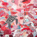 Hermès Under the Waves scarf – red, Great Barrier Reef, 90 cm