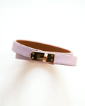 Hermès Kelly Double Tour Rose Gold Mauve Pâle bransoletka Hermès