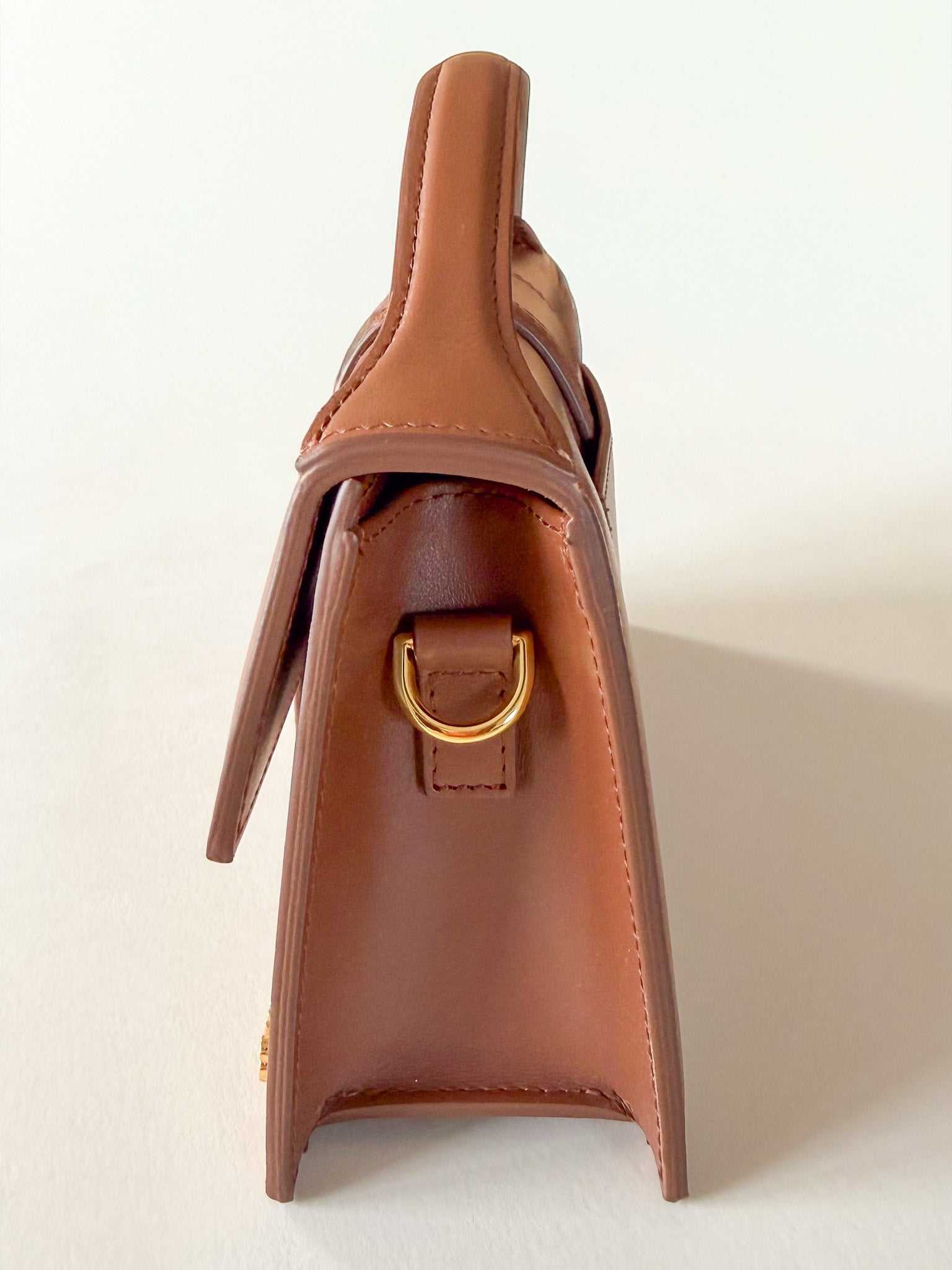 Jacquemus Le Grand Bambino bag, light brown calf leather, new (unused)