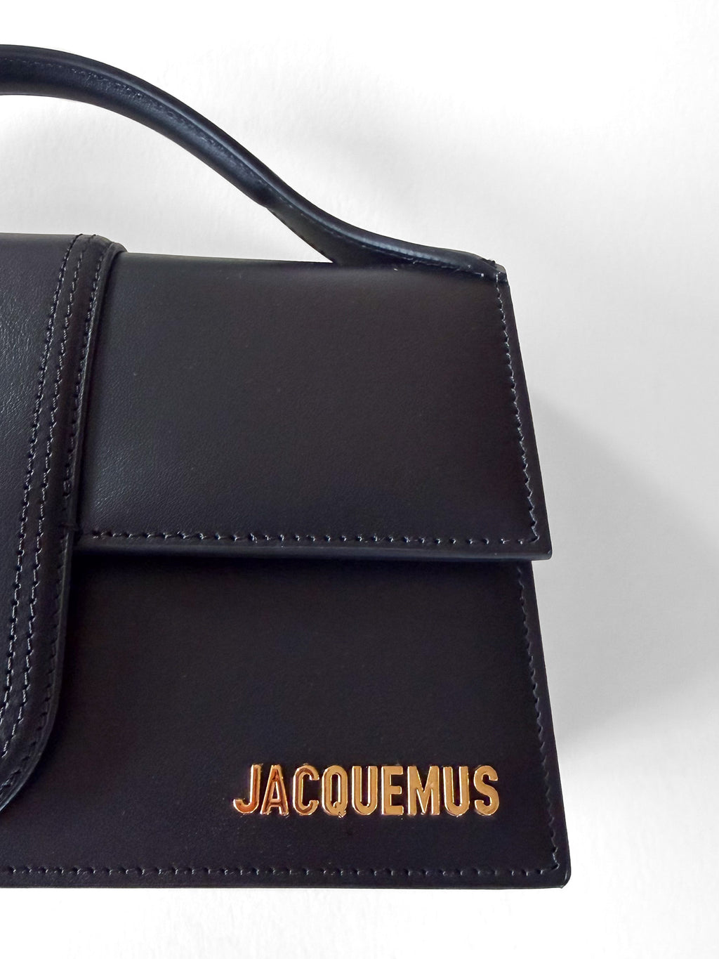 Jacquemus Le Grand Bambino bag, black leather, new (unused)