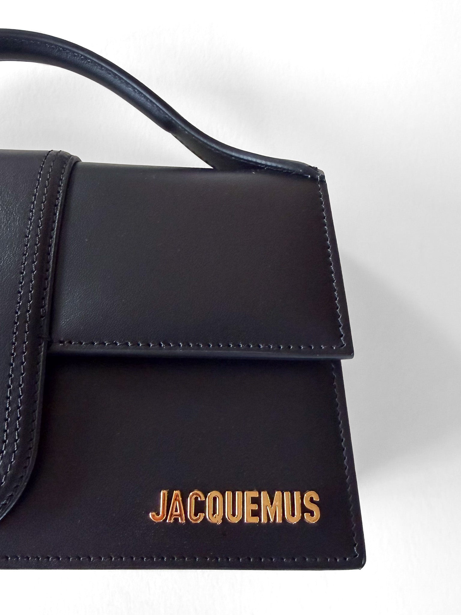 Jacquemus Le Grand Bambino bag, black leather, new (unused)