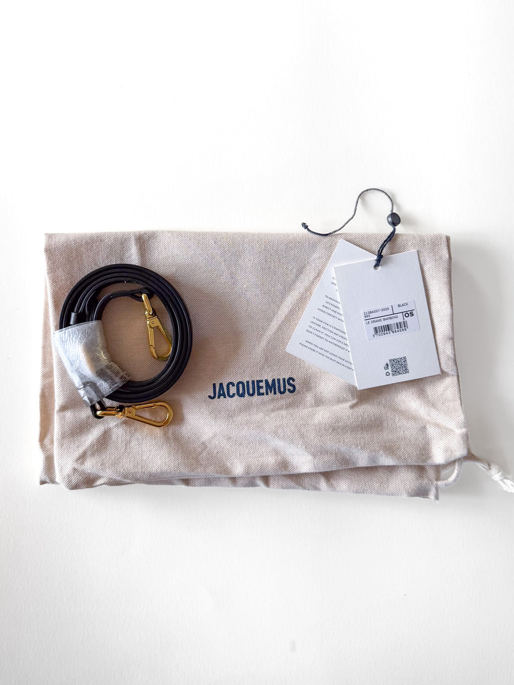 Jacquemus Le Grand Bambino bag, black leather, new (unused)