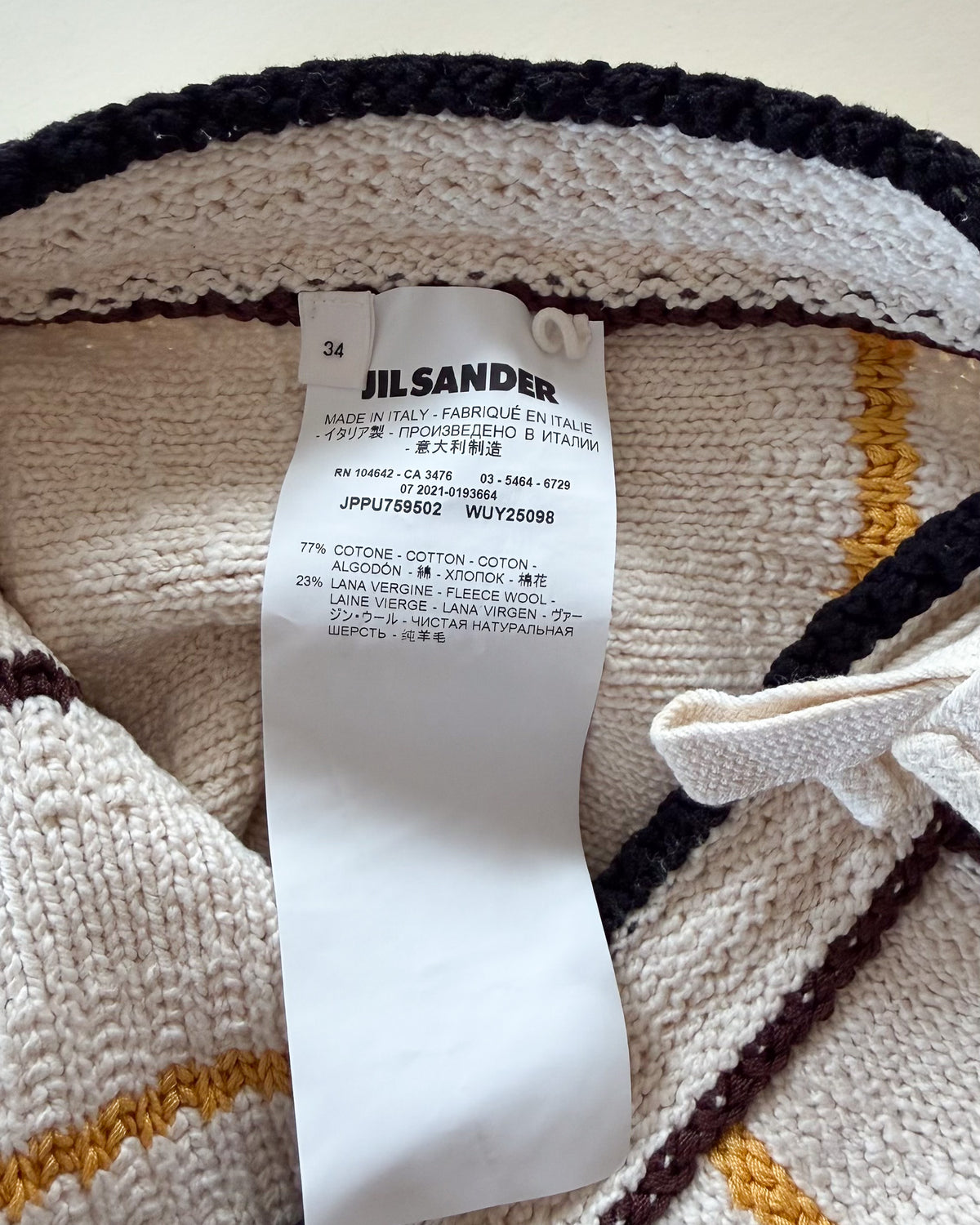 Szorty Jil Sander+ ok. 2021, szydełko, paski, rozmiar 34