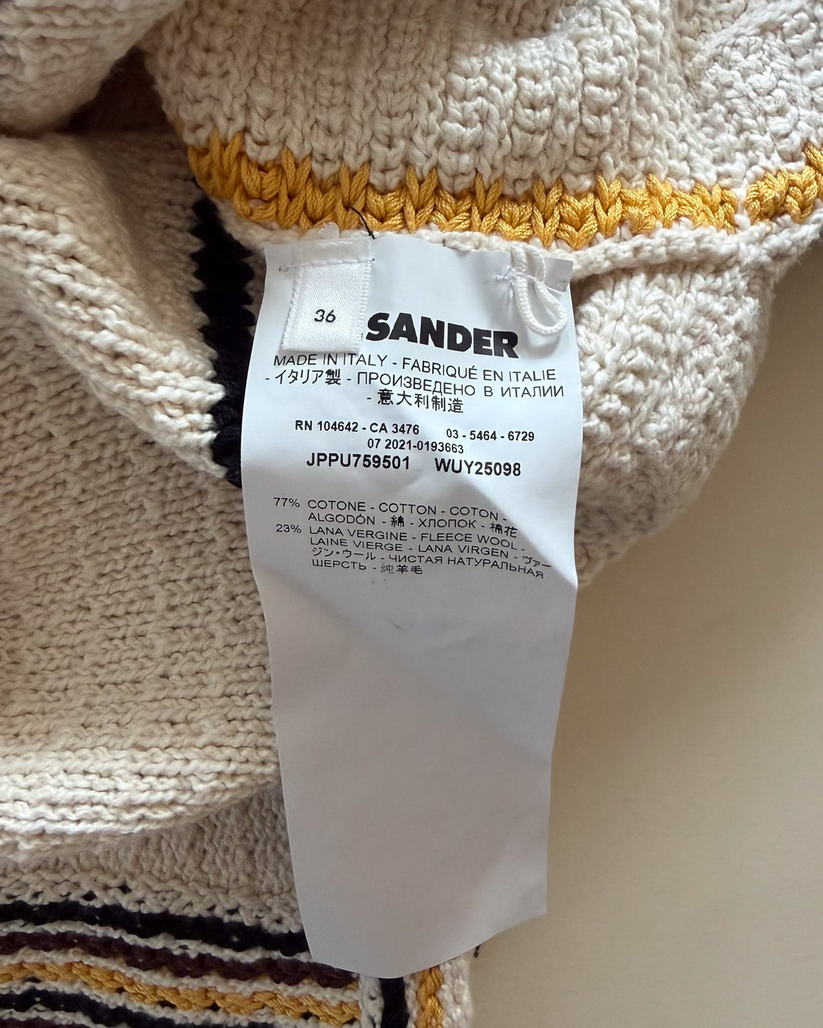 Top Jil Sander+ ok. 2021, szydełko, paski, rozmiar 36