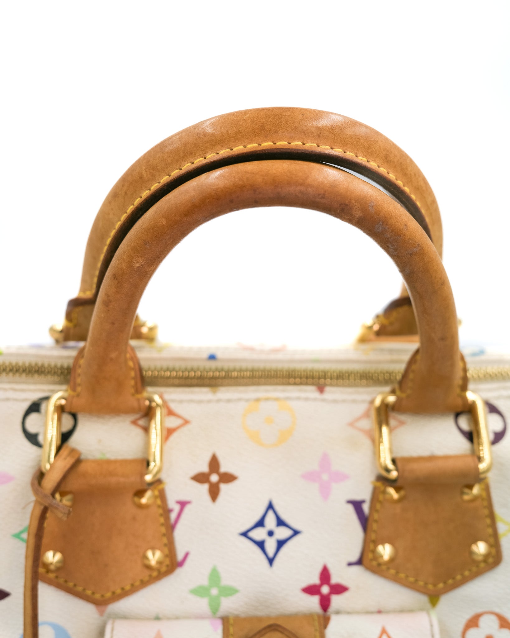 Louis Vuitton x Takashi Murakami Speedy 30 Multicolore White Monogram