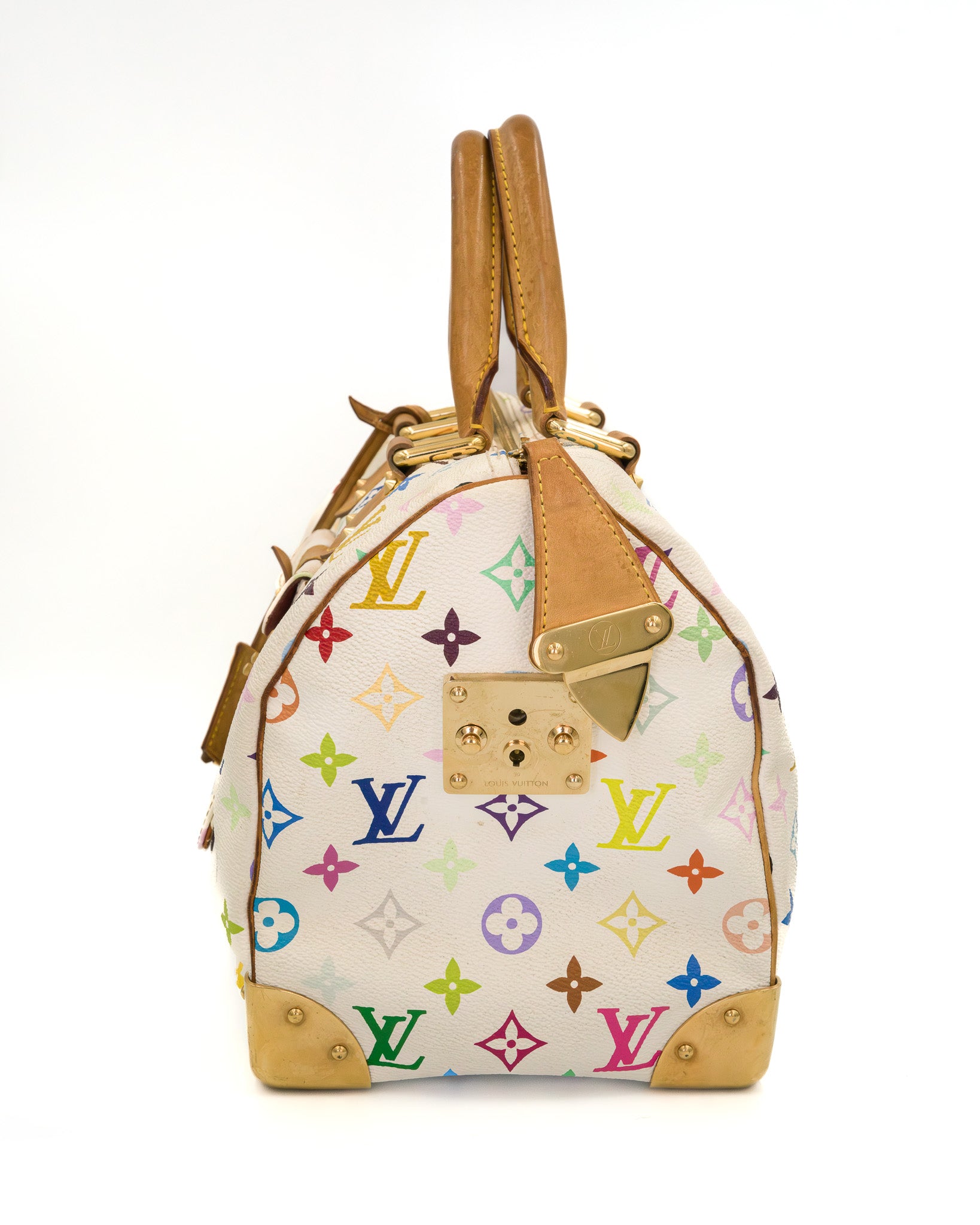 Louis Vuitton x Takashi Murakami Speedy 30 Multicolore White Monogram