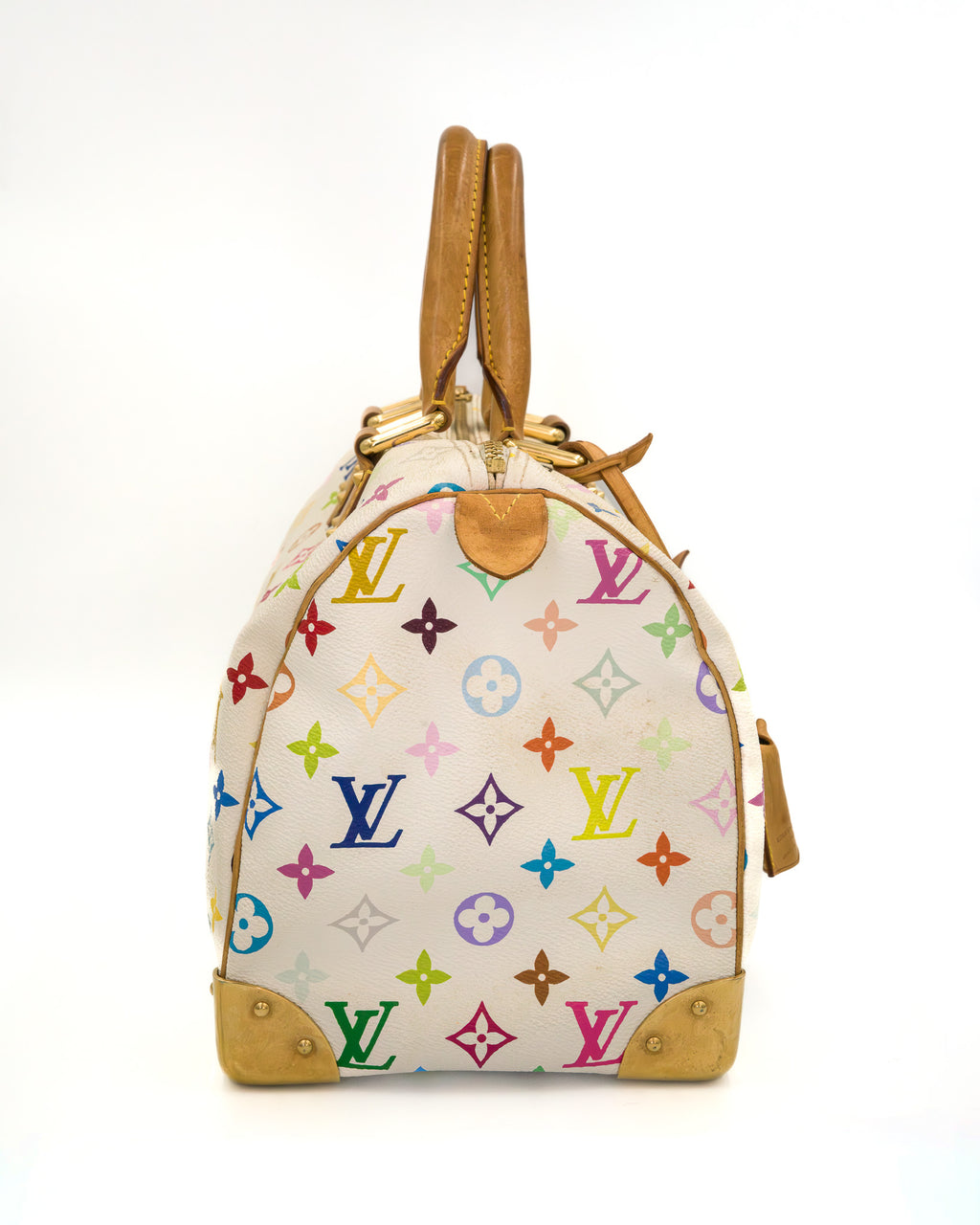 Louis Vuitton x Takashi Murakami Speedy 30 Multicolore White Monogram