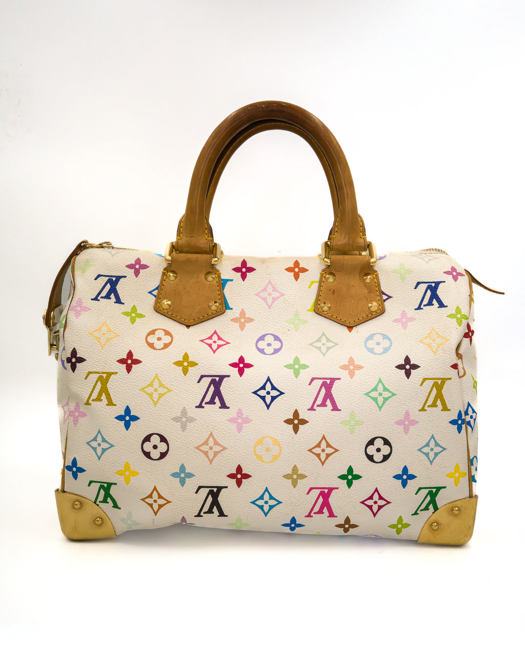 Louis Vuitton x Takashi Murakami Speedy 30 Multicolore White Monogram
