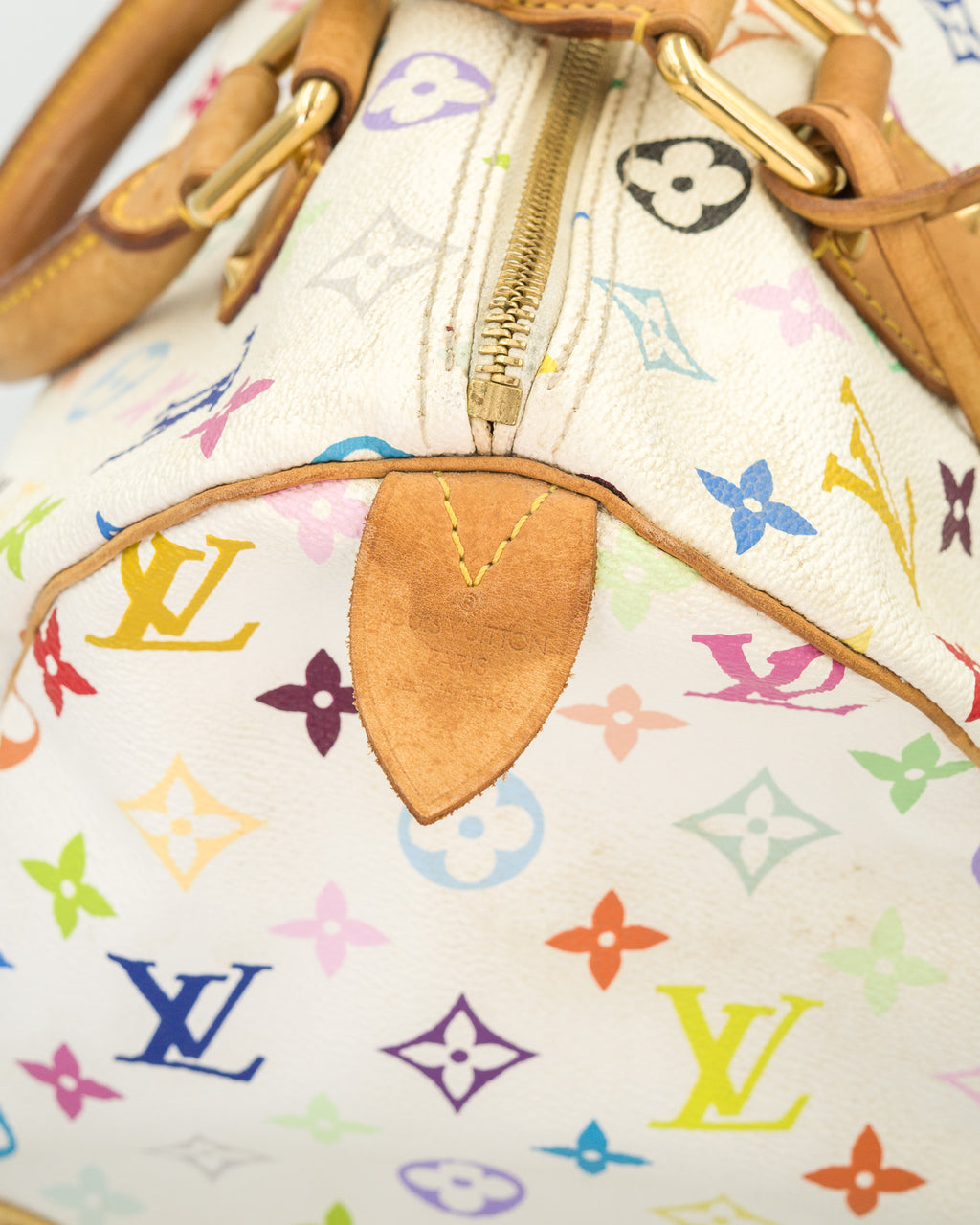 Louis Vuitton x Takashi Murakami Speedy 30 Multicolore White Monogram