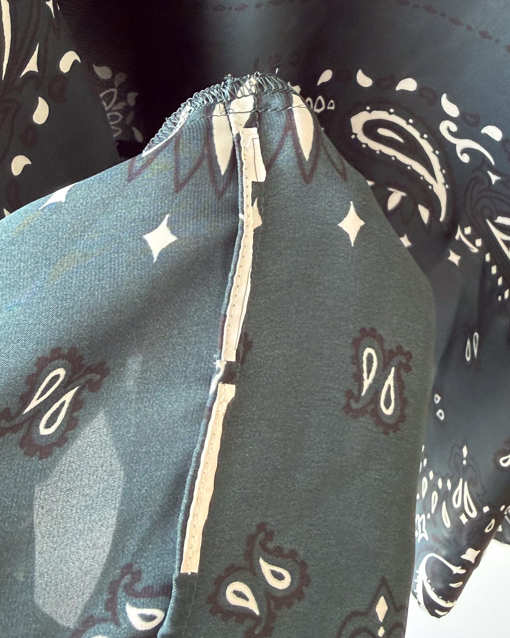Sacai Resort 2022 cape blouse – silk, bandana print, one size