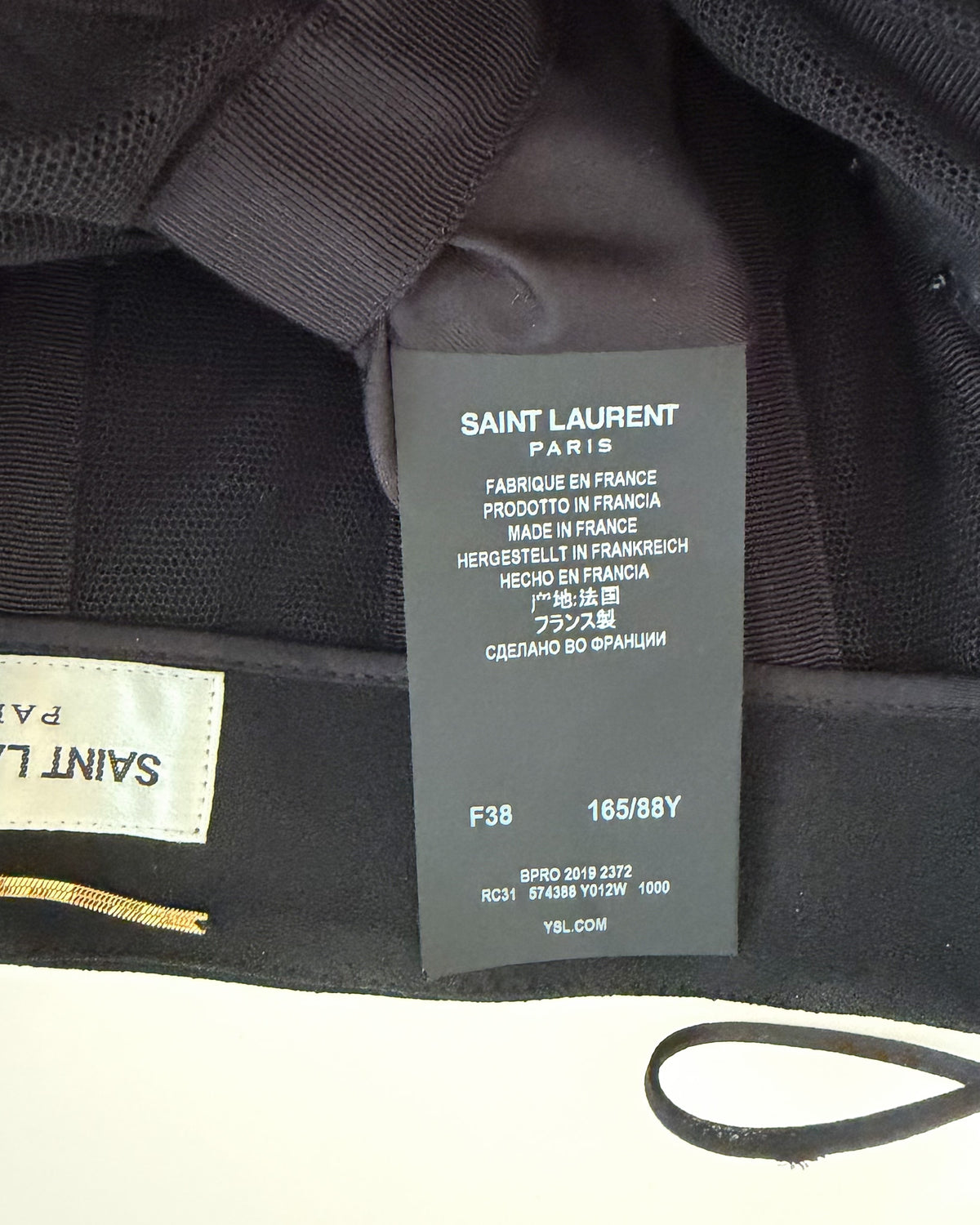 Robe Saint Laurent par Anthony Vaccarello – asymétrique, noire, taille 38
