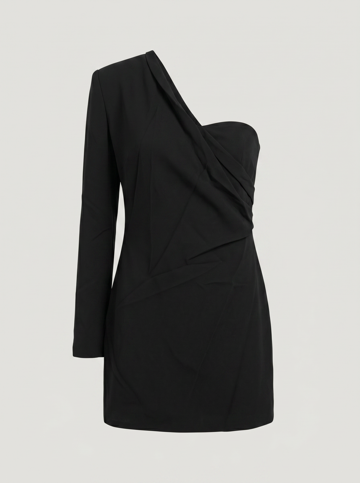 Robe Saint Laurent par Anthony Vaccarello – asymétrique, noire, taille 38
