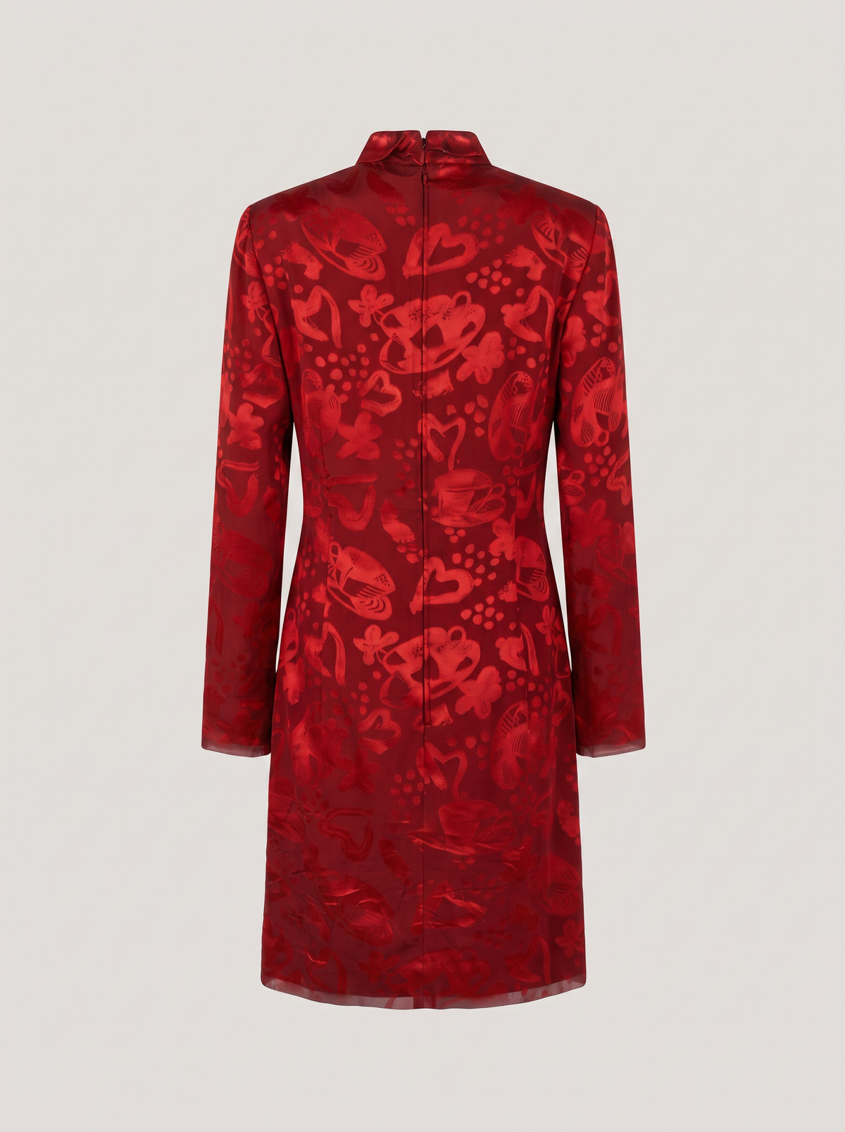 Robe Emanuel Ungaro Parallèle, jacquard de soie rubis, taille M